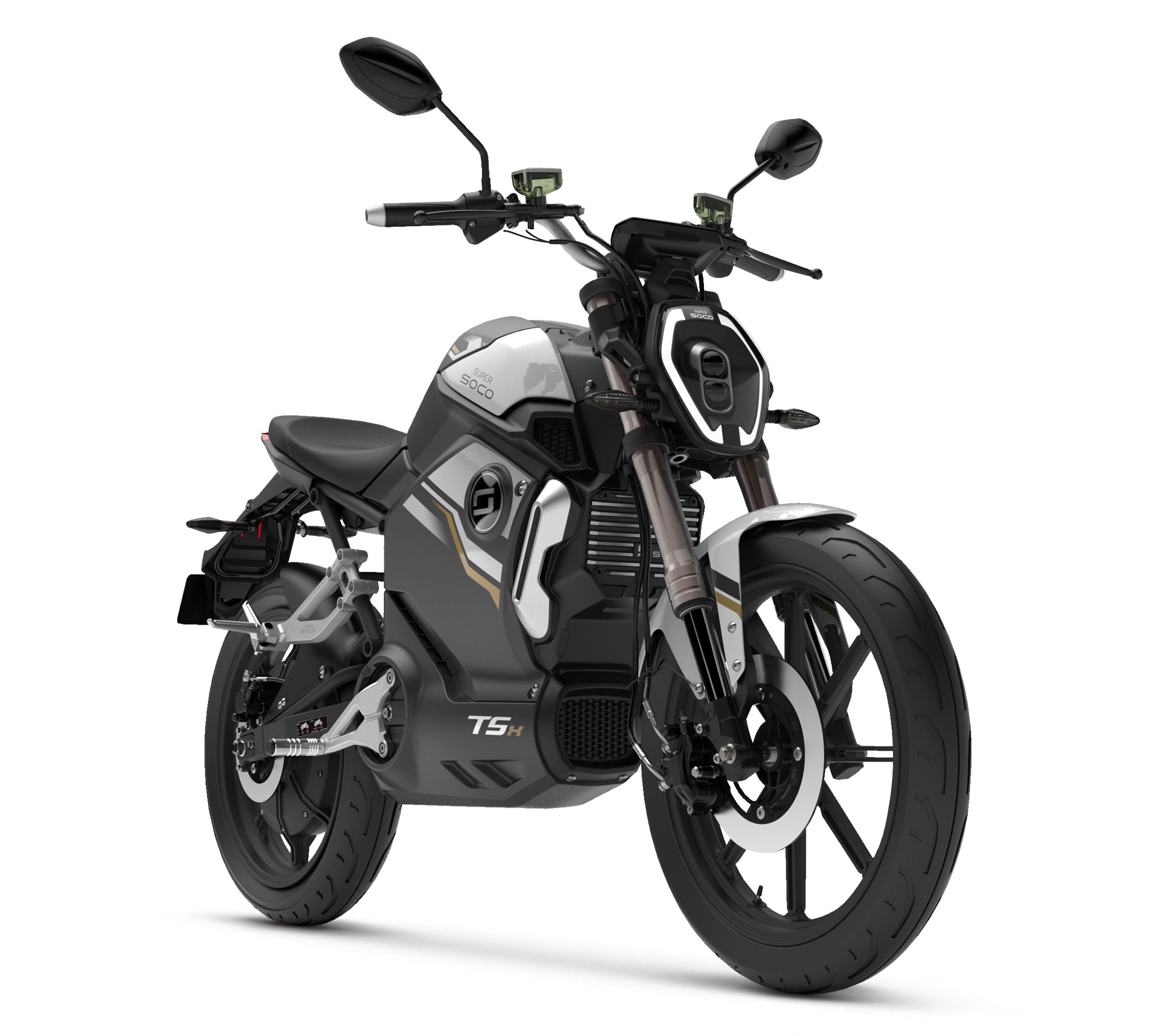 Moto électrique 45km/h Super SOCO TSx noir et gris