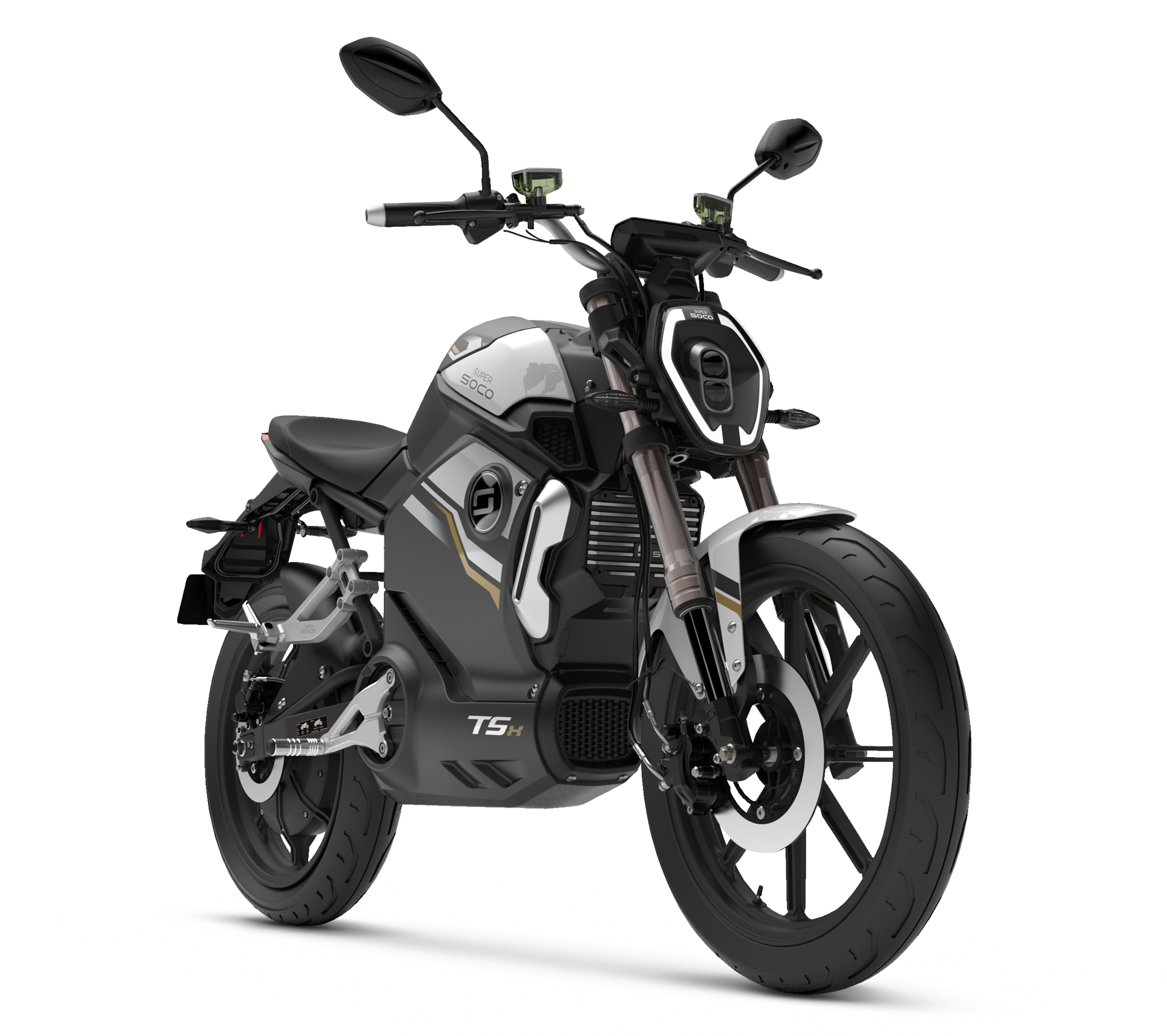 Elektromotorrad 45km/h Super SOCO TSx schwarz und grau